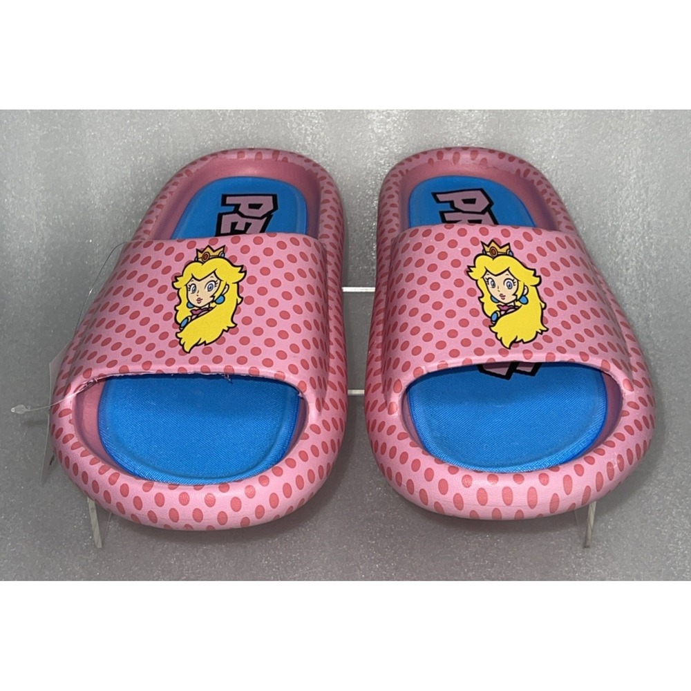 Ground Up Princess Peach Slides Slip On Pink Sandals Super Mario Women's Size 10 - Picture 10 of 16